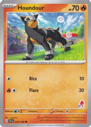 [PKM] Houndour (033/198) (Armarouge Stamp #21) [Battle Academy 2024]