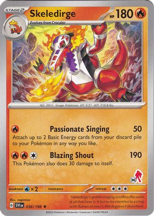 [PKM] Skeledirge (038/198) (Armarouge Stamp #36) [Battle Academy 2024]