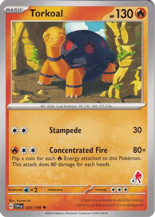 [PKM] Torkoal (035/198) (Armarouge Stamp #4) [Battle Academy 2024]