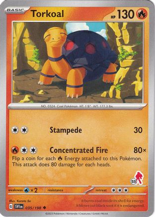 [PKM] Torkoal (035/198) (Armarouge Stamp #53) [Battle Academy 2024]