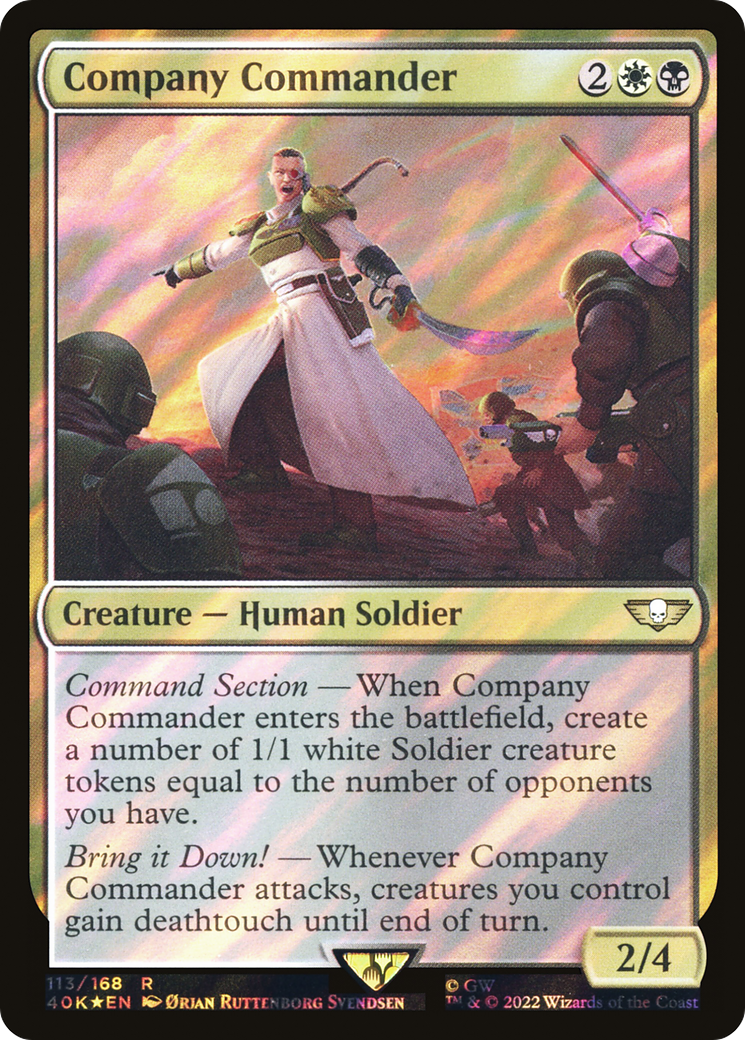 {R} Company Commander (Surge Foil) [Universes Beyond: Warhammer 40,000][SF 40K 113]