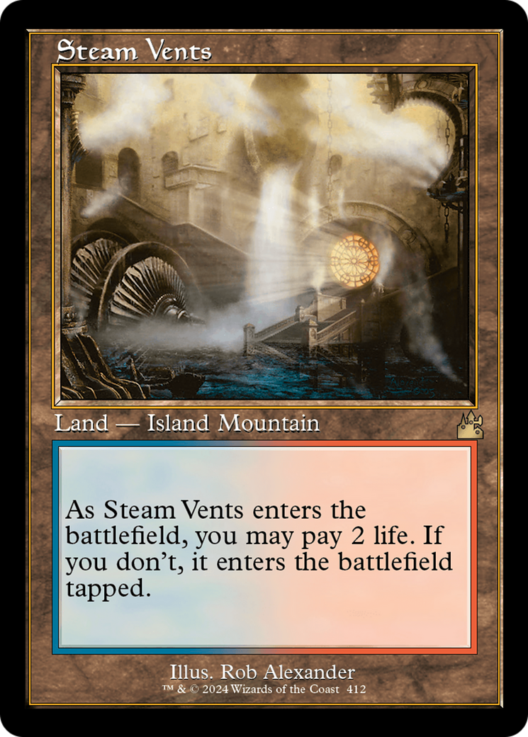 {R} Steam Vents (Retro) [Ravnica Remastered][RVR 412]