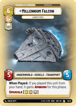 {SW-C}Millennium Falcon - Lando's Pride (16/20) [Shadows of the Galaxy Weekly Play Promo]