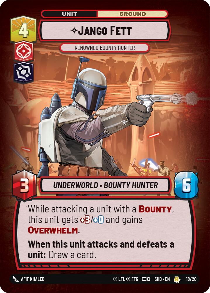 {SW-R}Jango Fett - Renowned Bounty Hunter (18/20) [Shadows of the Galaxy Weekly Play Promo]