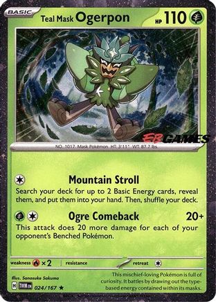 [PKM] Teal Mask Ogerpon (024/167) (Cosmos Holo) (EB Games Exclusive) [Scarlet & Violet: Twilight Masquerade]