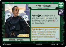 {SW-LD}Moff Gideon - Formidable Commander (Judge Promo) (1/2) [Shadows the Galaxy Prerelease Promo]