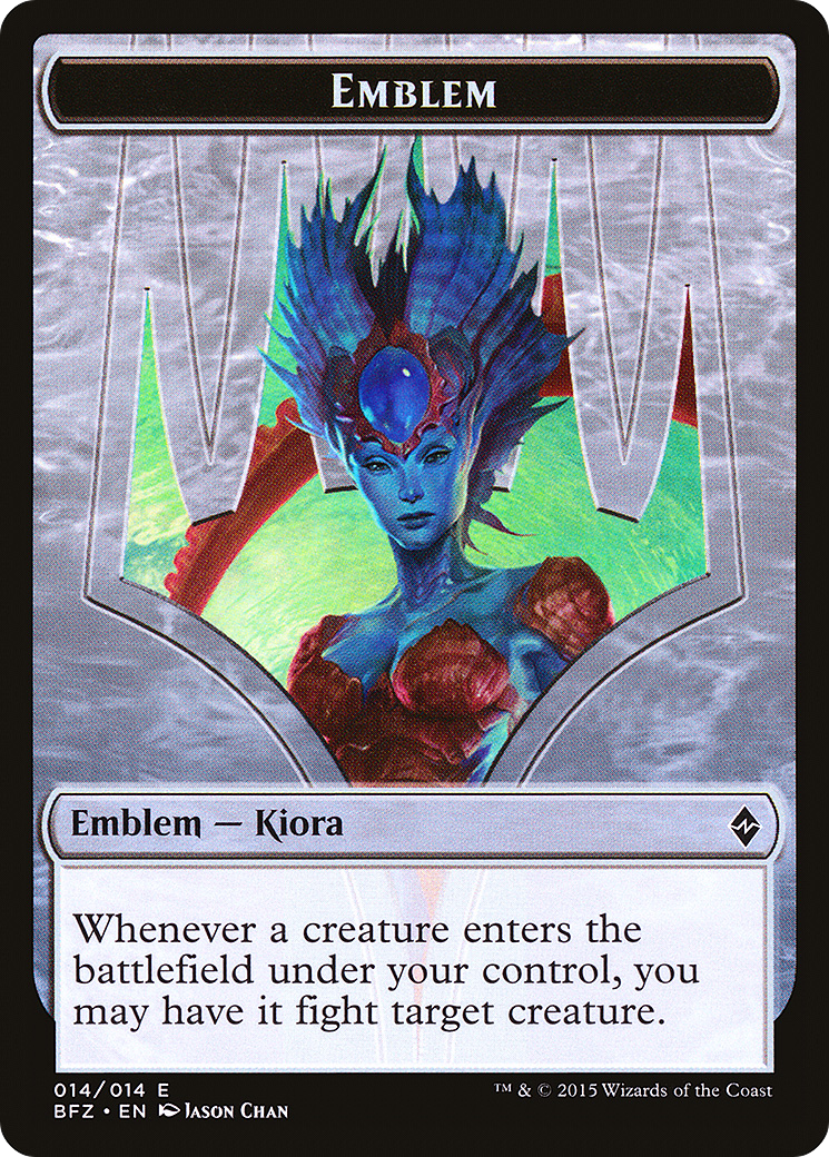 {T} Kiora, Master of the Depths Emblem [Battle for Zendikar Tokens][TBFZ 014]