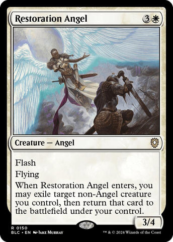 {R} Restoration Angel [Bloomburrow Commander][BLC 150]