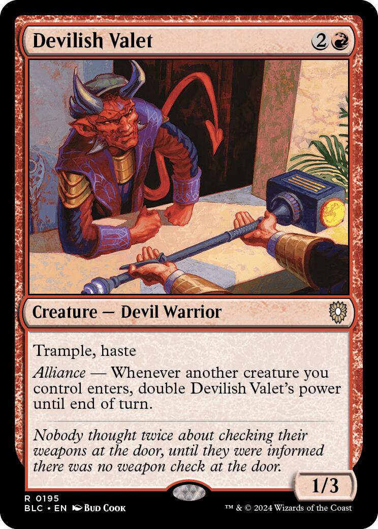 {R} Devilish Valet [Bloomburrow Commander][BLC 195]