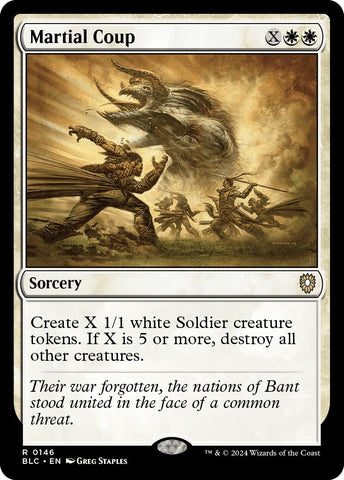 {R} Martial Coup [Bloomburrow Commander][BLC 146]