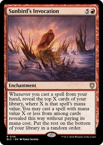 {R} Sunbird's Invocation [Bloomburrow Commander][BLC 116]