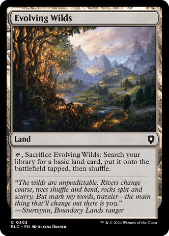 {C} Evolving Wilds [Bloomburrow Commander][BLC 302]