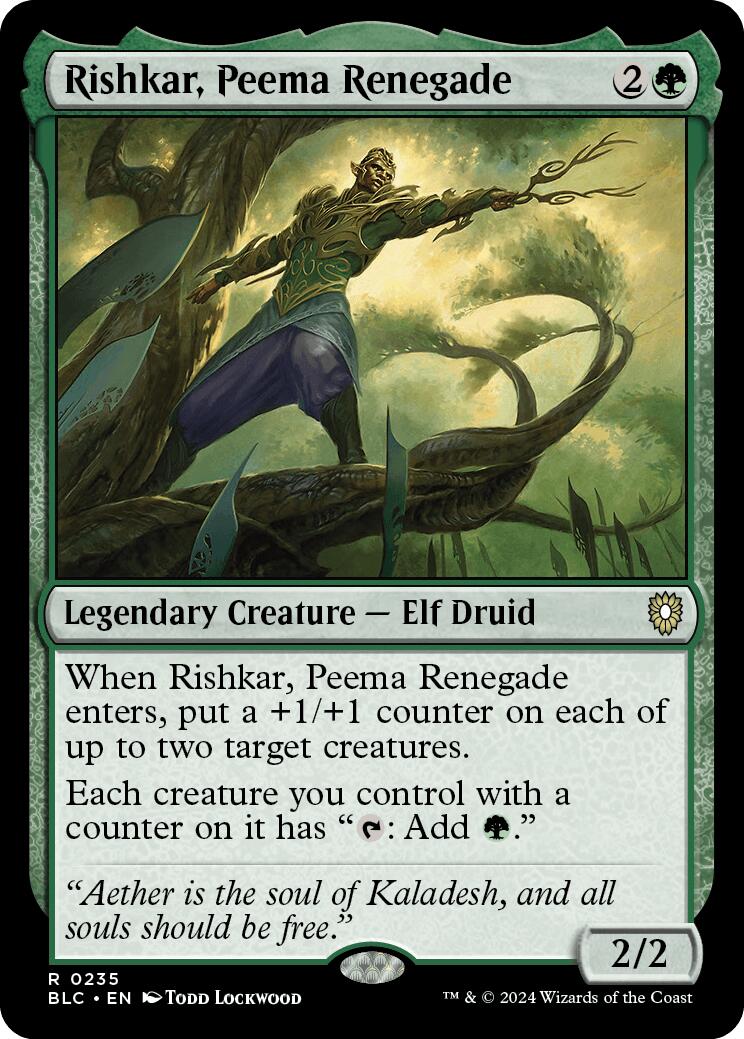 {R} Rishkar, Peema Renegade [Bloomburrow Commander][BLC 235]