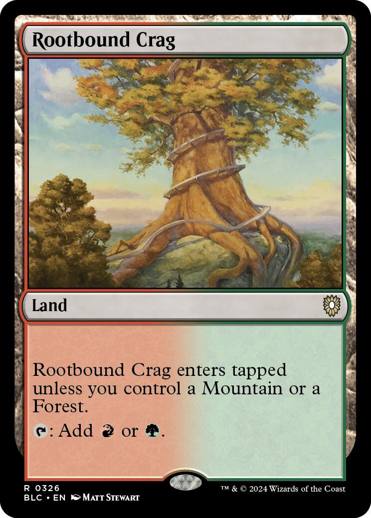 {R} Rootbound Crag [Bloomburrow Commander][BLC 326]