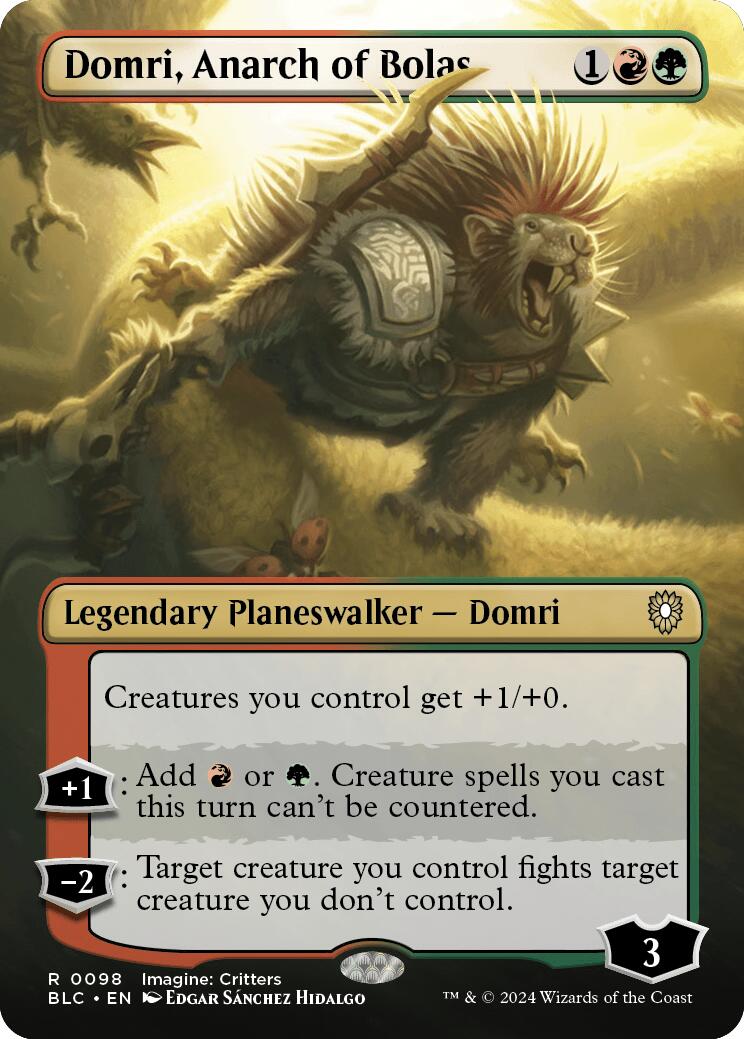 {R} Domri, Anarch of Bolas (Borderless) [Bloomburrow Commander][BLC 098]