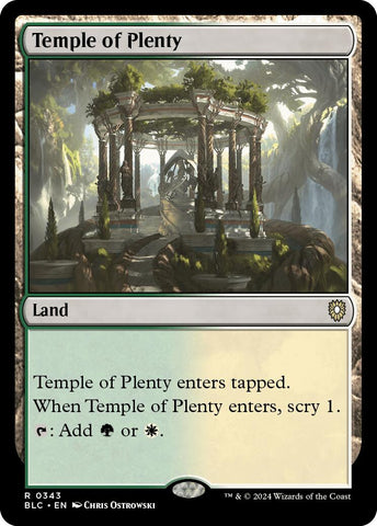 {R} Temple of Plenty [Bloomburrow Commander][BLC 343]