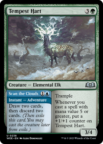 {@C} Tempest Hart // Scan the Clouds [Wilds of Eldraine][WOE 238]