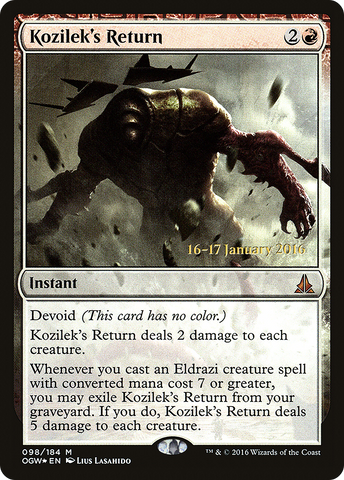{R} Kozilek's Return [Oath of the Gatewatch Prerelease Promos][PR OGW 098]