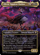 {R} Olivia, Opulent Outlaw (Borderless) [Outlaws of Thunder Junction Commander][OTC 002]