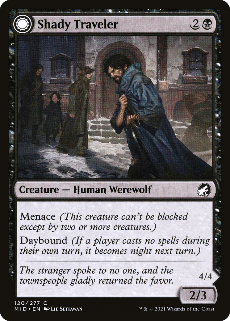 {C} Shady Traveler // Stalking Predator [Innistrad: Midnight Hunt][MID 120]