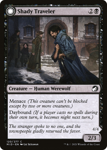 {C} Shady Traveler // Stalking Predator [Innistrad: Midnight Hunt][MID 120]