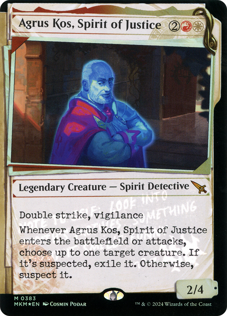 {@R} Agrus Kos, Spirit of Justice (Showcase) (Invisible Ink) [Murders at Karlov Manor][MKM 383]