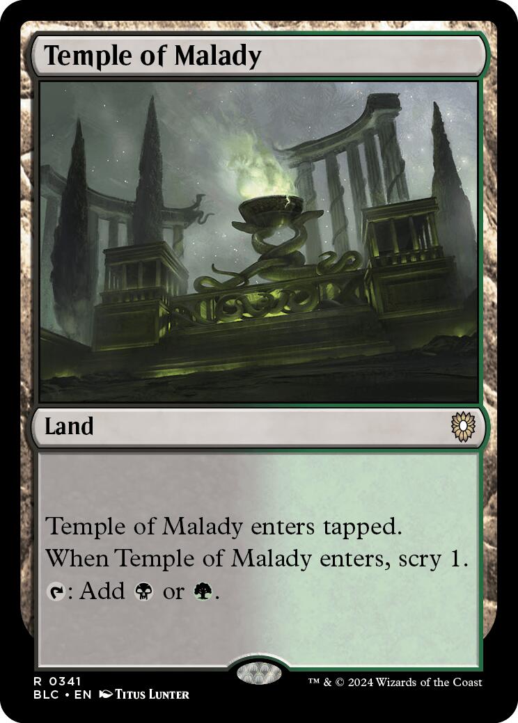 {R} Temple of Malady [Bloomburrow Commander][BLC 341]