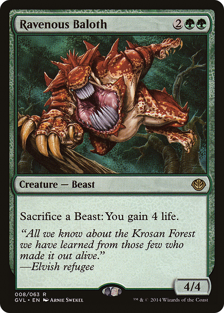 {R} Ravenous Baloth (Garruk vs. Liliana) [Duel Decks Anthology][GVL 008] - Misty Mountain Games