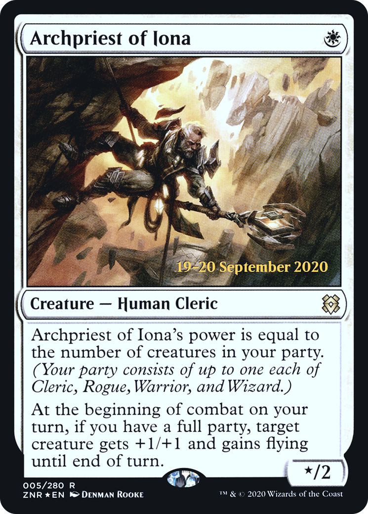 {R} Archpriest of Iona [Zendikar Rising Prerelease Promos][PR ZNR 005]