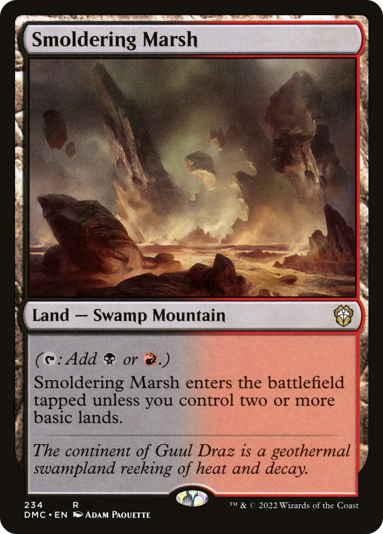 {R} Smoldering Marsh [Dominaria United Commander][DMC 234]