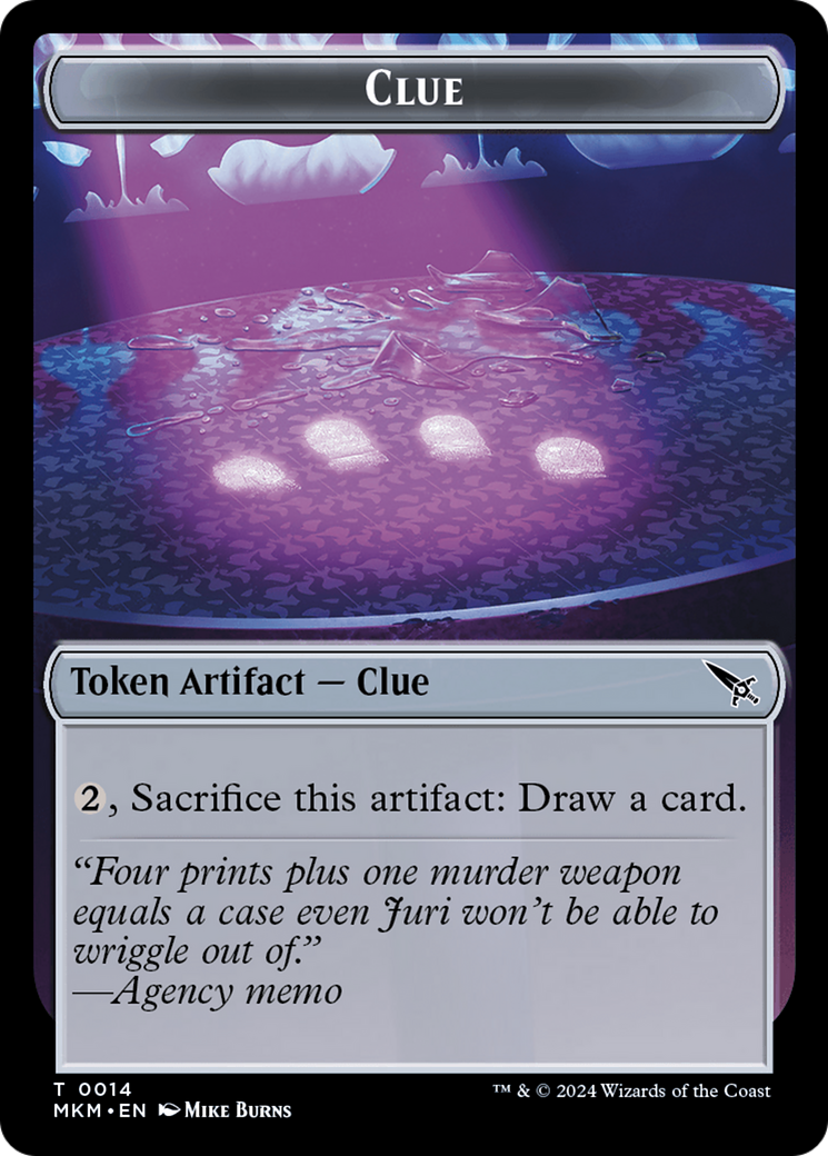 {T} Clue (0014) // A 0041 Double-Sided Token [Murders at Karlov Manor Tokens][TMKM 14//41]