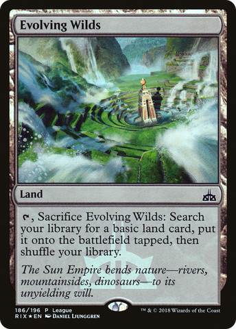{C} Evolving Wilds (League) [Rivals of Ixalan Promos][PA RIX 186]
