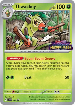 [PKM] Thwackey (115) (Staff) [Scarlet & Violet: Black Star Promos]