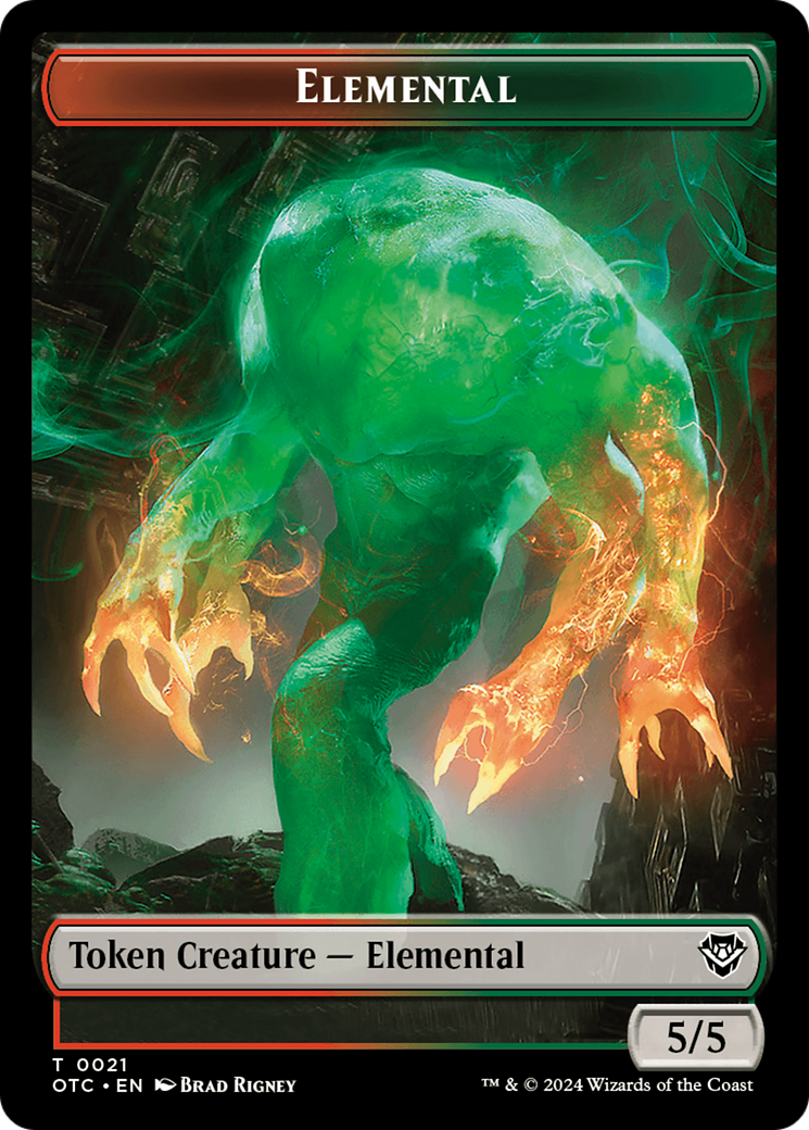 {T} Elemental (0021) // Angel Double-Sided Token [Outlaws of Thunder Junction Commander Tokens][TOTC 21//3]