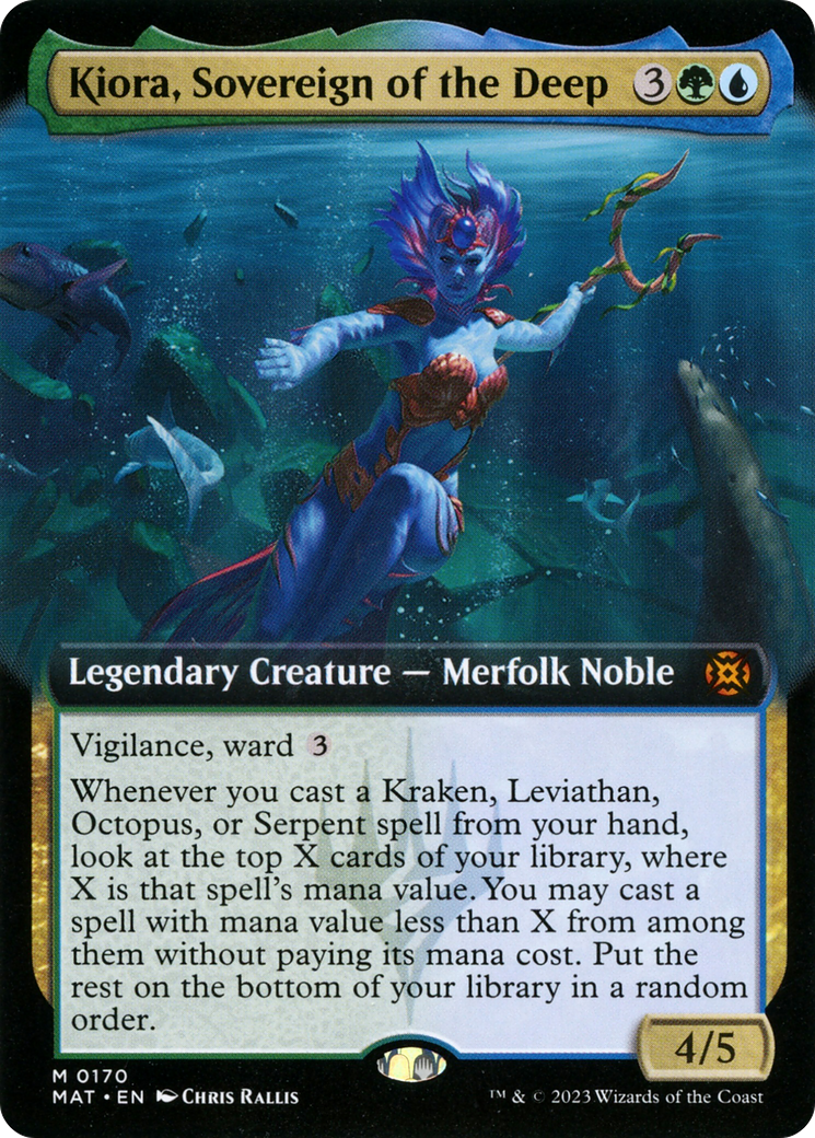 {R} Kiora, Sovereign of the Deep (Extended Art) [March of the Machine: The Aftermath][MAT 170]