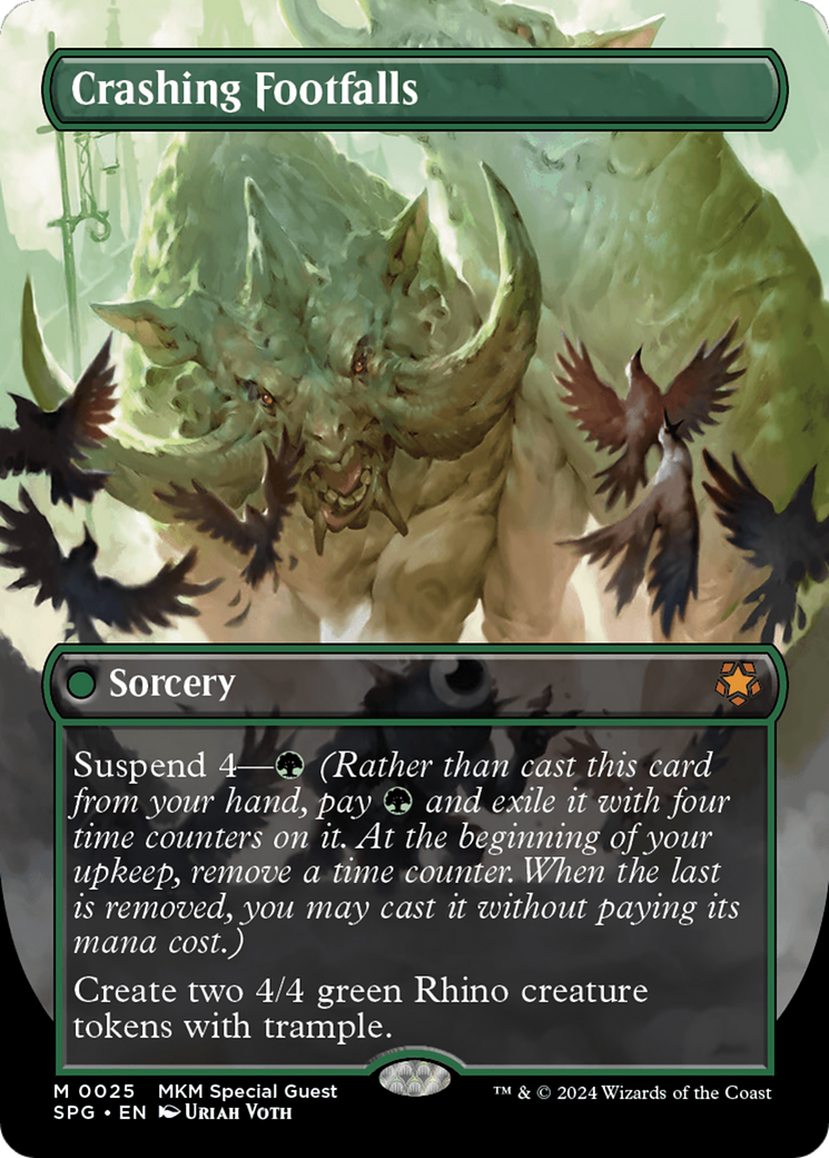 {R} Crashing Footfalls (Borderless) [The Lost Caverns of Ixalan Special Guests][SPG 025]