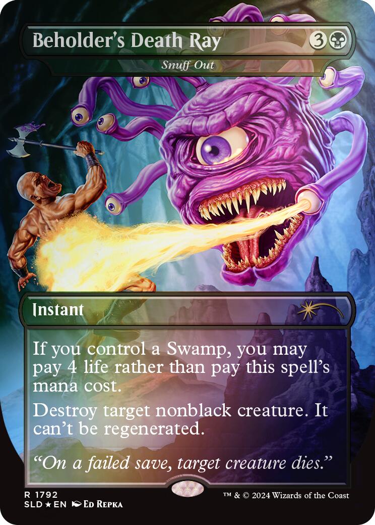 {R} Beholder's Death Ray - Snuff Out (Rainbow Foil) [Secret Lair Drop Series][RBF SLD 1792]