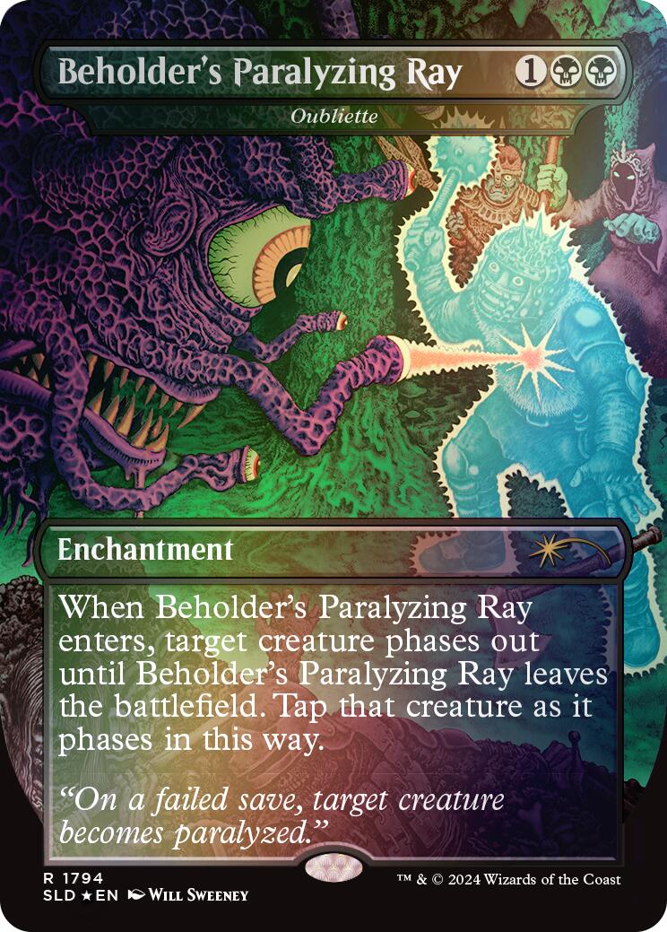 {R} Beholder's Paralyzing Ray - Oubliette (Rainbow Foil) [Secret Lair Drop Series][RBF SLD 1794]