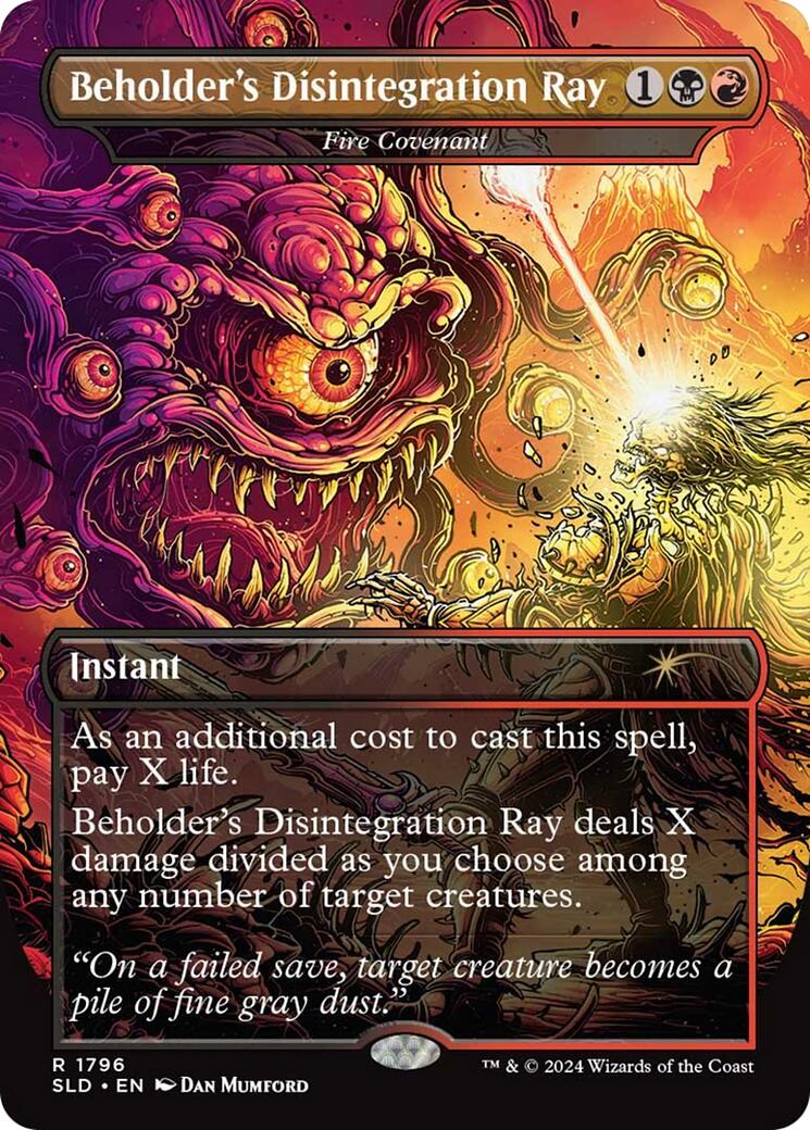 {R} Beholder's Disintegration Ray - Fire Covenant [Secret Lair Drop Series][SLD 1796]