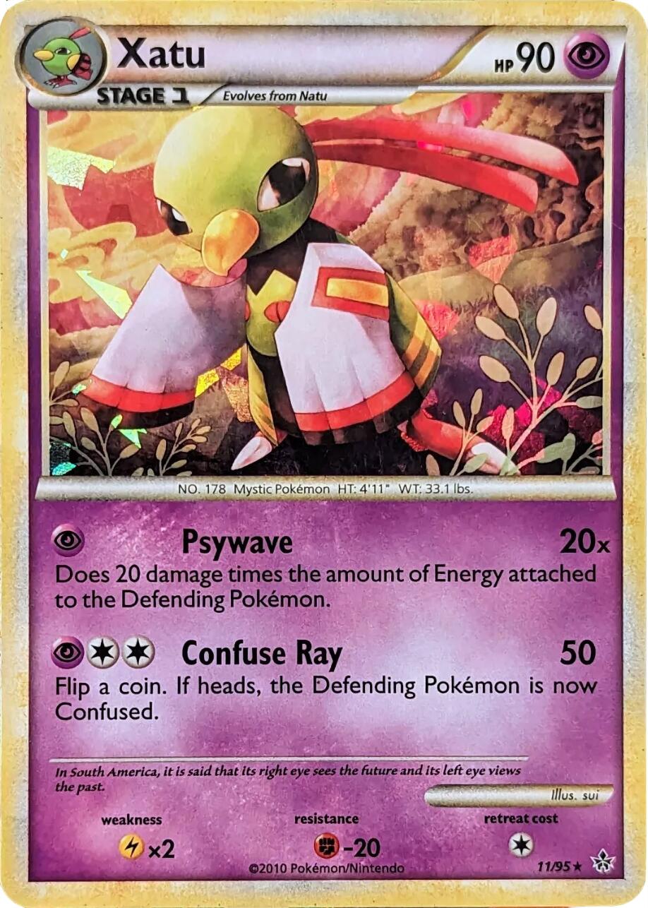 [PKM] Xatu (11/95) (Cracked Ice Holo) [HeartGold & SoulSilver: Unleashed]