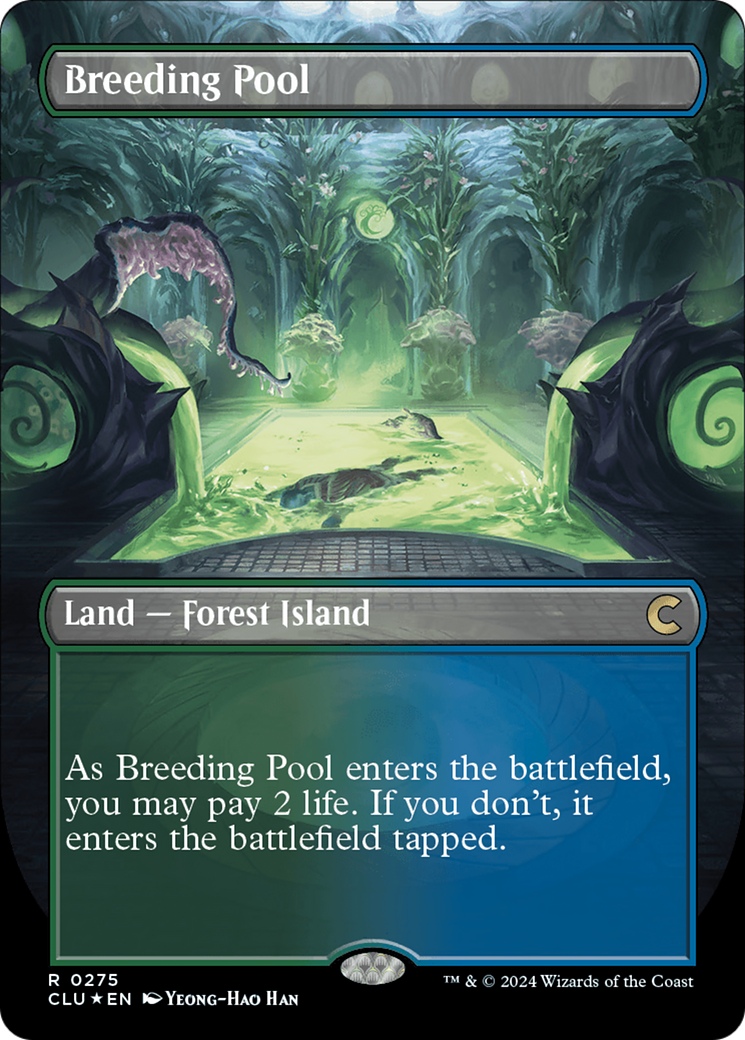 {R} Breeding Pool (Borderless) [Ravnica: Clue Edition][CLU 275]