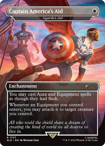 {R} Captain America's Aid - Sigarda's Aid (Rainbow Foil) [Secret Lair Drop Series][RBF SLD 1727]