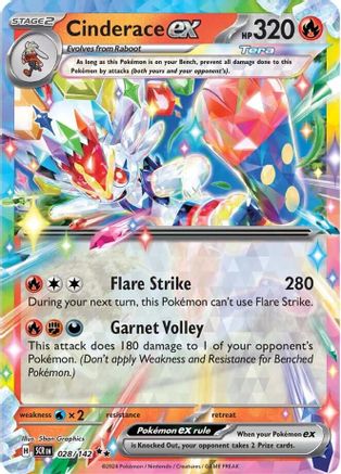 [PKM] Cinderace ex (028/142) [Scarlet & Violet: Stellar Crown]