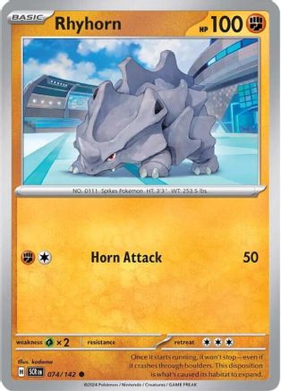 [PKM] Rhyhorn (074/142) [Scarlet & Violet: Stellar Crown]