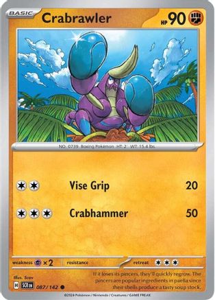 [PKM] Crabrawler (087/142) [Scarlet & Violet: Stellar Crown]