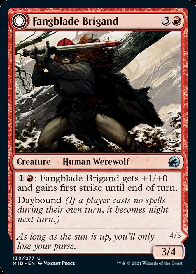 {C} Fangblade Brigand // Fangblade Eviscerator [Innistrad: Midnight Hunt][MID 139]