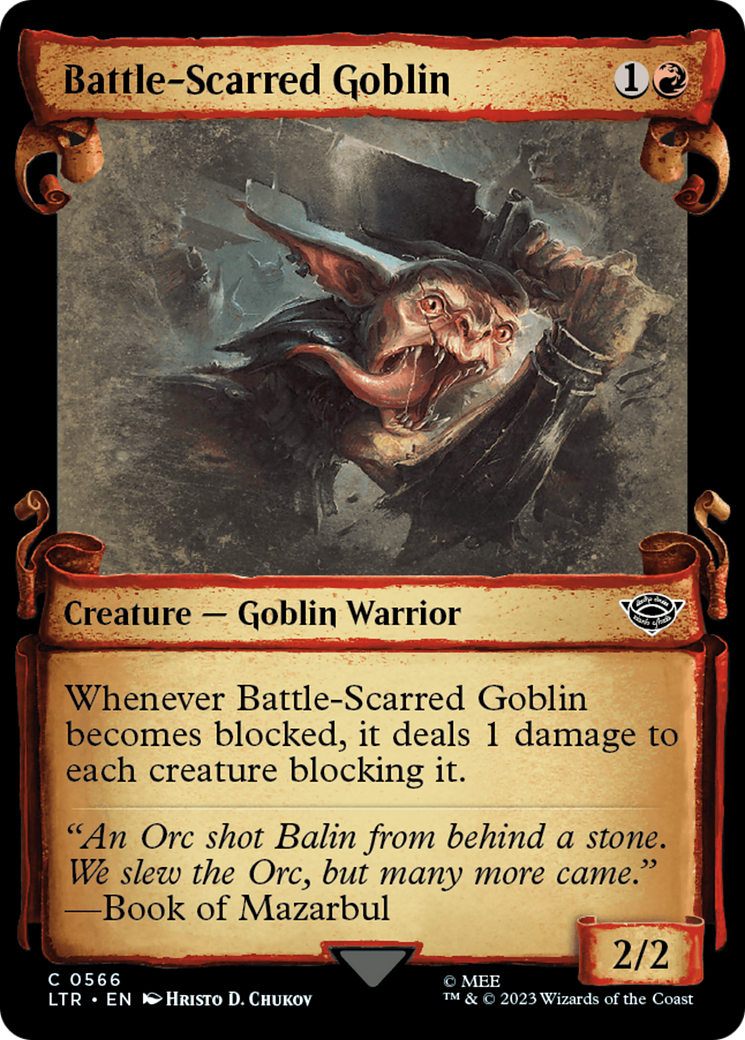 {C} Battle-Scarred Goblin [The Lord of the Rings: Tales of Middle-Earth Showcase Scrolls][LTR 566]