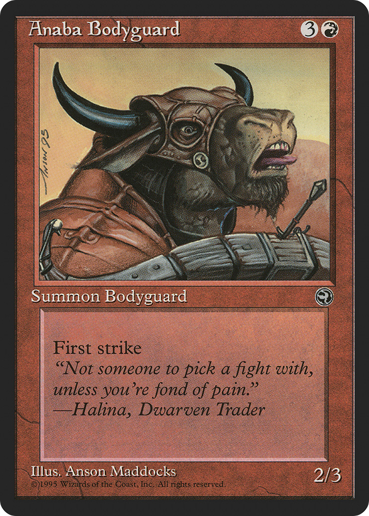 {C} Anaba Bodyguard (Eron Flavor Text) [Homelands][HML 66B]