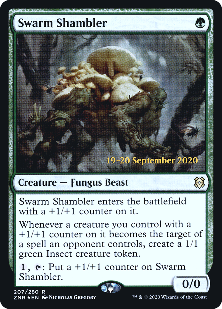 {R} Swarm Shambler [Zendikar Rising Prerelease Promos][PR ZNR 207]
