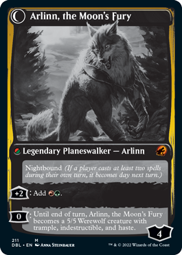 {R} Arlinn, the Pack's Hope // Arlinn, the Moon's Fury [Innistrad: Double Feature][DBL 211]